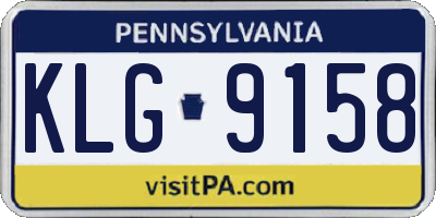 PA license plate KLG9158