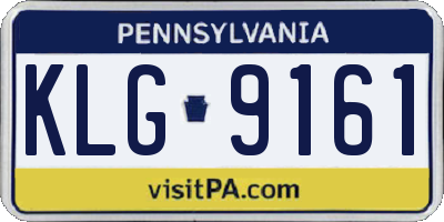 PA license plate KLG9161