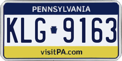 PA license plate KLG9163