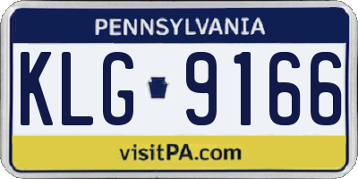 PA license plate KLG9166