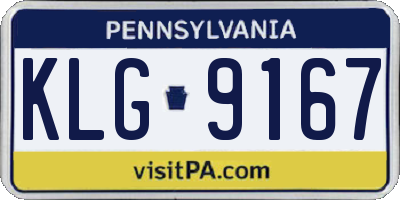 PA license plate KLG9167