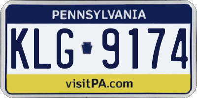PA license plate KLG9174