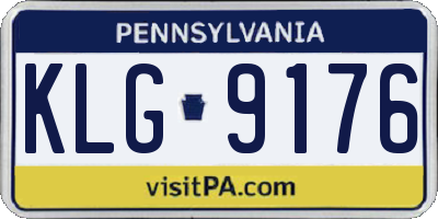 PA license plate KLG9176