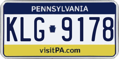 PA license plate KLG9178