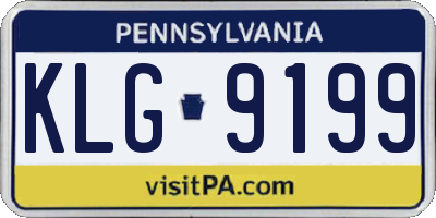 PA license plate KLG9199
