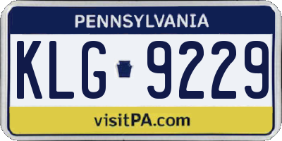 PA license plate KLG9229