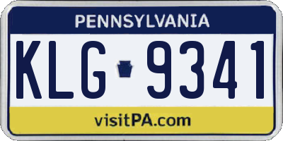 PA license plate KLG9341
