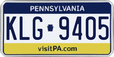PA license plate KLG9405
