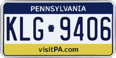 PA license plate KLG9406