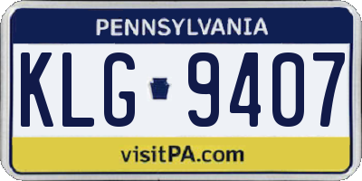 PA license plate KLG9407