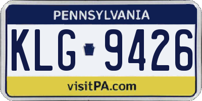 PA license plate KLG9426