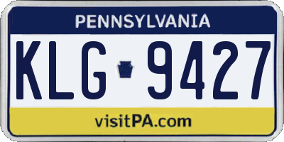 PA license plate KLG9427