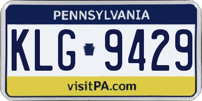 PA license plate KLG9429