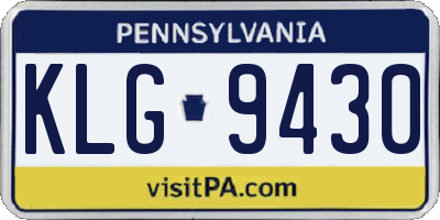 PA license plate KLG9430