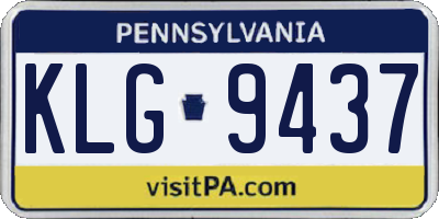 PA license plate KLG9437