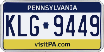 PA license plate KLG9449
