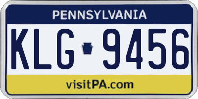 PA license plate KLG9456