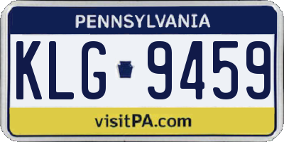 PA license plate KLG9459