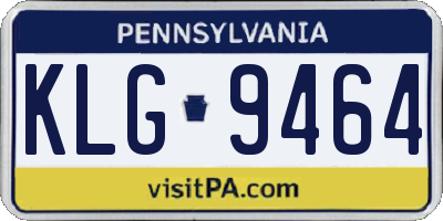 PA license plate KLG9464