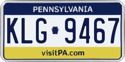 PA license plate KLG9467