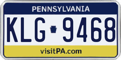 PA license plate KLG9468