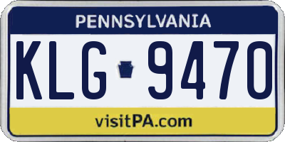 PA license plate KLG9470