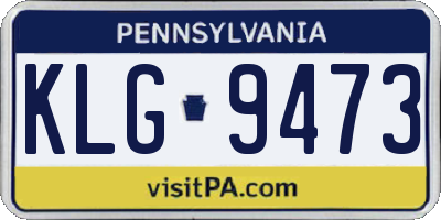 PA license plate KLG9473