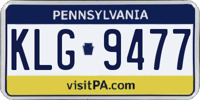 PA license plate KLG9477