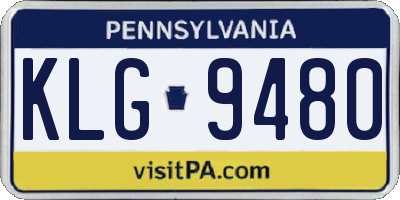 PA license plate KLG9480