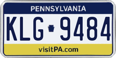 PA license plate KLG9484