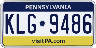 PA license plate KLG9486