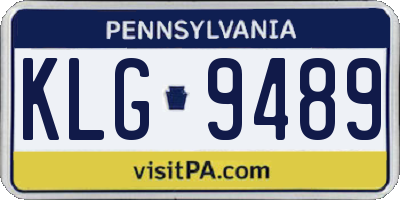PA license plate KLG9489