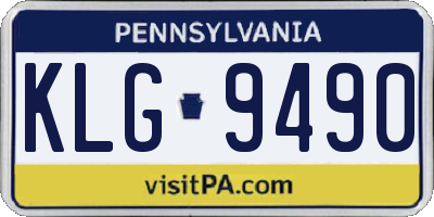 PA license plate KLG9490