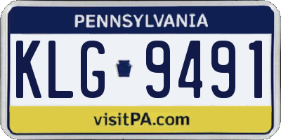 PA license plate KLG9491