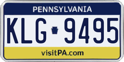 PA license plate KLG9495