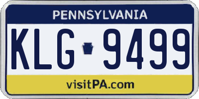 PA license plate KLG9499