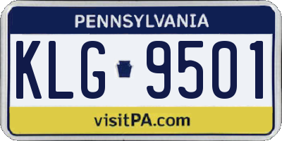 PA license plate KLG9501