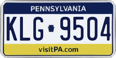 PA license plate KLG9504