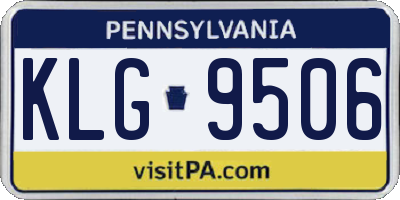 PA license plate KLG9506