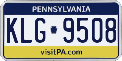 PA license plate KLG9508