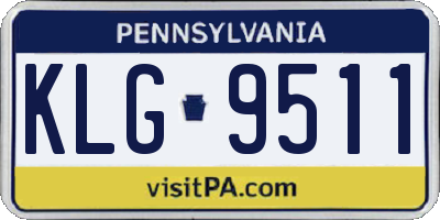 PA license plate KLG9511