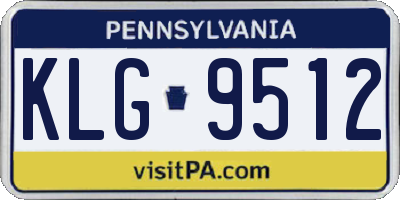 PA license plate KLG9512