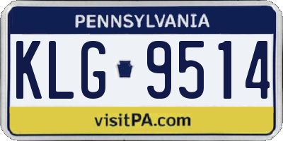 PA license plate KLG9514