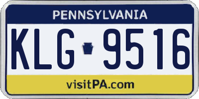 PA license plate KLG9516