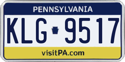 PA license plate KLG9517