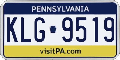 PA license plate KLG9519