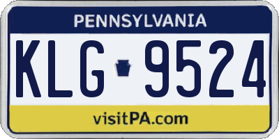 PA license plate KLG9524