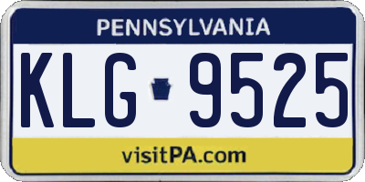 PA license plate KLG9525