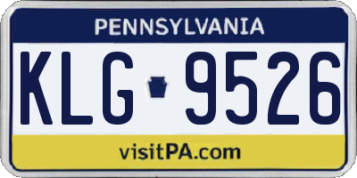 PA license plate KLG9526