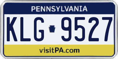 PA license plate KLG9527